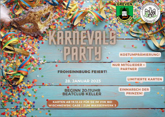 Karnevalsparty Frohsinnburg